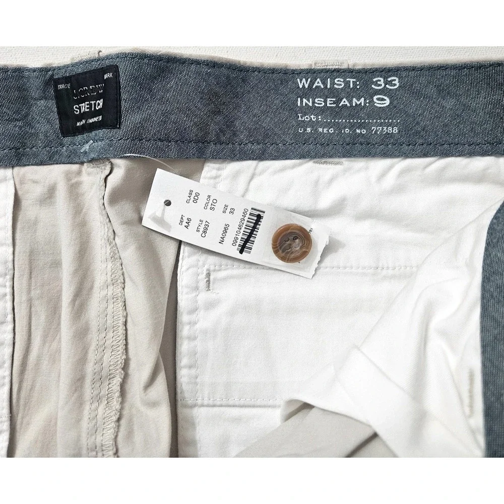 J. Crew Chino Shorts Men's Stretch Gray C8937
